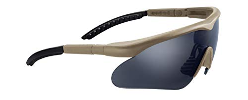 Swiss Eye - Raptor Ballistische und Sonnenbrille, Gläser aus Polycarbonat, Schwarz (Smoked Black), Orange – Nylon, Polycarbonat – Braun