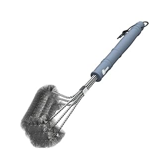 Cave Tools BBQ Grill Brush for Cleaning Barbecue Grates – Rust Proof Design – BBQ Smoker Grill Accessories