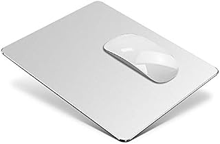 VAYDEER Hard Silver Metal Aluminium Mouse Pad Mat Smooth Magic Ultra Thin Double Side Mouse Mat Waterproof Fast and Accurate Control for Gaming and Office(Small 9.05X7.08 Inch)