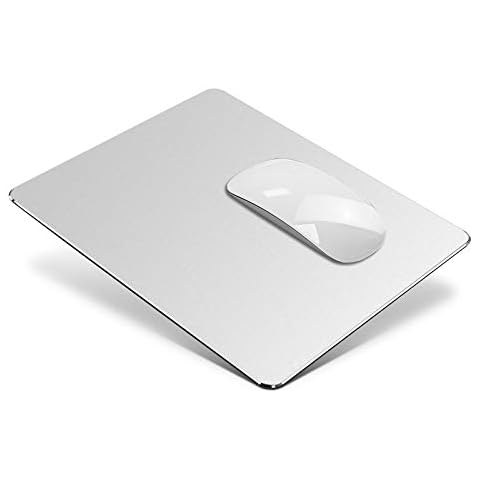 VAYDEER Hard Silver Metal Aluminium Mouse Pad Mat Smooth Magic Ultra Thin Double Side Mouse Mat Waterproof Fast and Accurate Control for Gaming and Office(Small 9.05X7.08 Inch) Cover