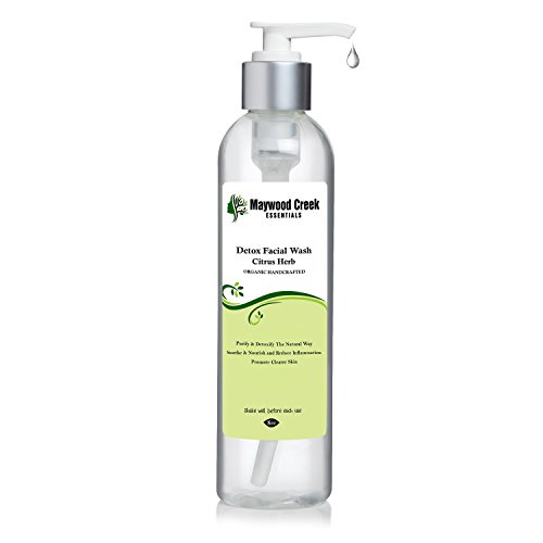 BEST FACIAL WASH for Men & Women - 8 OZ Detox Handcrafted Citrus Herb Face Wash Cleanser - Anti Aging & Acne Fighting Cleansers