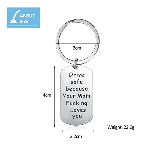 Koorasy Inspirational Birthday Keychian From Mom For Son Daughter Drive Safe Keychains Anniversary Keyring #TOP1