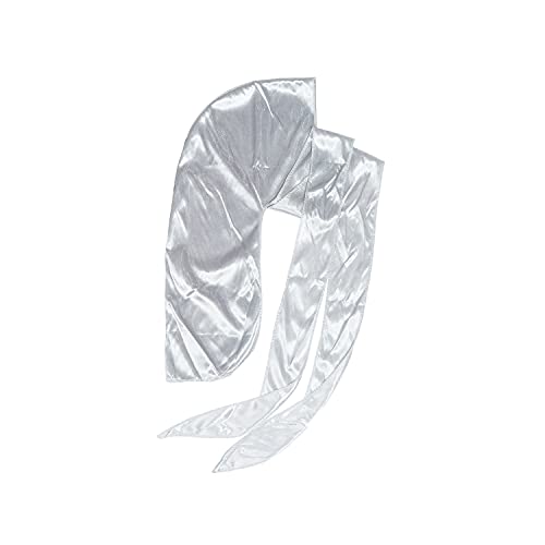 RED by Kiss Silky Satin Durag Premium Smooth Silky Durag for Men & Women 360 Waves Headwraps (Grey)