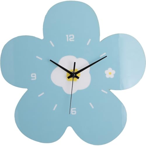 Reloj de pared con forma de flor elegante acabado metalico para salon 2