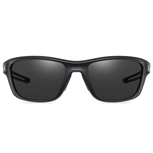 Duduma Polarized Sport Sunglasses For Baseball Fishing Golf Running Cycling Fashion Sunglasses Men Women Tr650 (Black Frame, Black Lens) #TOP1