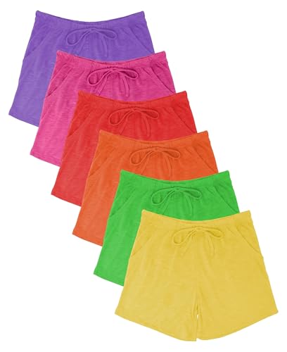Image of Sexy Basics Women's Drawstring Shorts | Semi-Sheer Casual Lounge - Sleep - Spa Cover Up |Multipacks