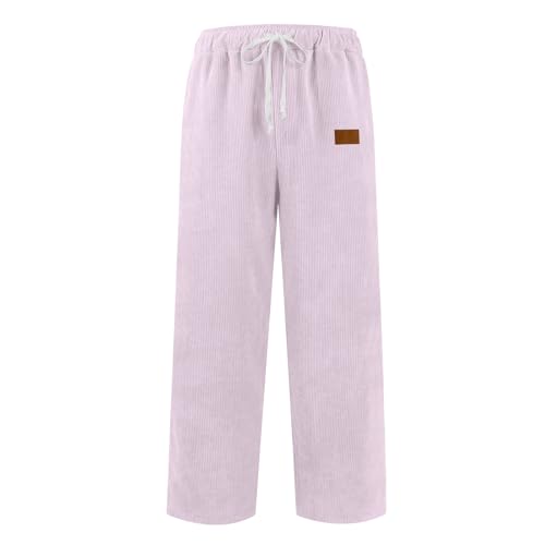 FQZWONG Corduroy Pants Men Fall Baggy Wide Leg Sweatpants Lightweight Casual Loose Athletic Track Trousers with Pockets4