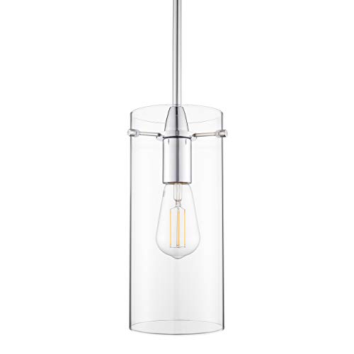 Chrome Pendant Lights Kitchen Island - Large Clear Glass Pendant Light Fixture