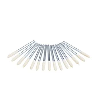 Uxcell 12mm Wool Felt Mounted Points Conical Polishing Bits Burrs
