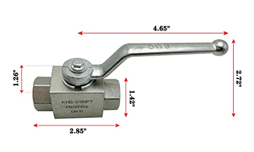 Goodparts Hydraulic High Pressure Ball Valve 2 Way 7250 Psi Shut-Off Hydraulic Ball Valve thumb #5