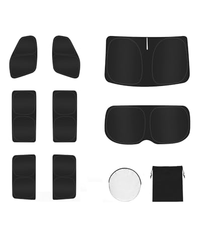 8PCS Window Shades for Ford Transit(Mid/High Roof)-2015-2026 Accessories Full Coverage Sun Shade for Side Windows Rear Triangular & Windshield UV Protection & Privacy for Camping Napping