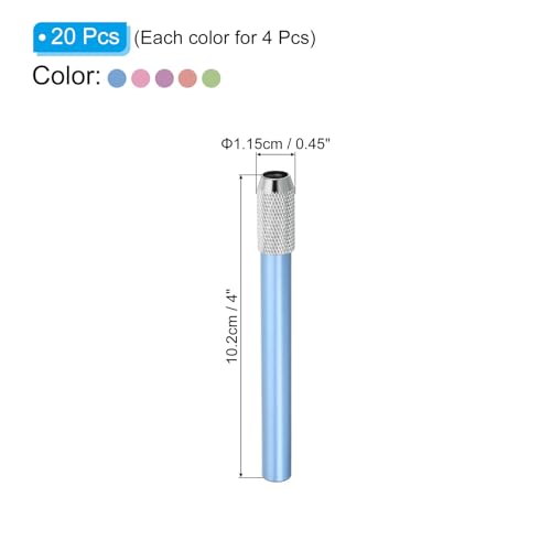 Extensores para lápices metálicos, 20 piezas multicolor miniatura 2
