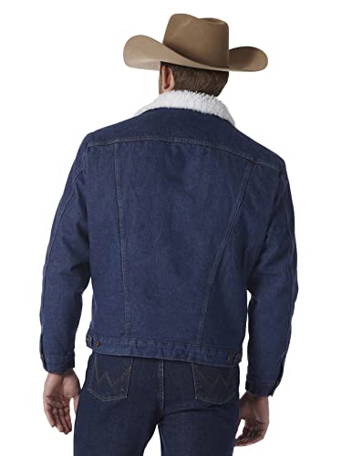 Wrangler Men's Lined Rustic Blue Denim Jacket2