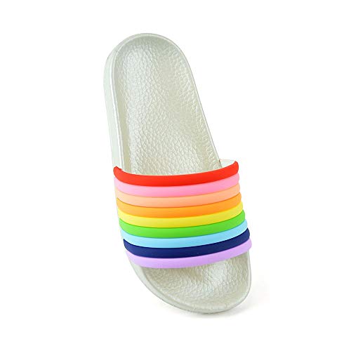 Thingimijigs Girls Rainbow Pool Sliders - UK Child 11