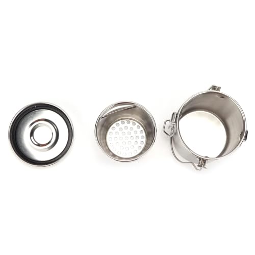 Beufee Arruela de escova de aço inoxidável, limpador portátil de escova de metal com tampa e lavador