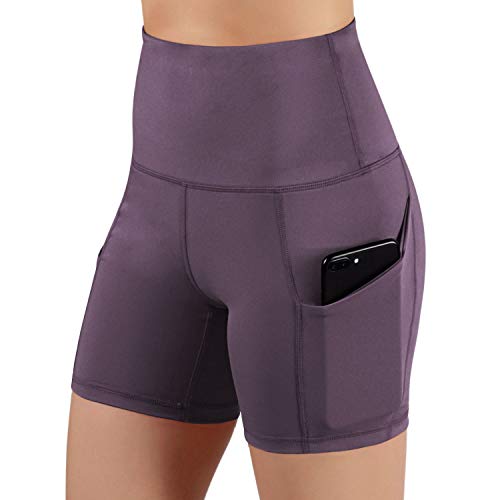 image for ODODOS High Waist Out Pocket Yoga Short Tummy Control Workout Running 
