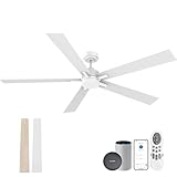 72' Large Smart Ceiling Fan with Lights Remote,Silent DC Motor,Control via Voice Alexa Google App,Outdoor Indoor Modern Ceiling Fans for Large...