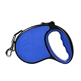 Dog Leash,Compatible for Small Medium Dogs Nylon Long Strong Retractable Candy Color Traction Bulldog Pet Supplies(DEEP Blue,3m)