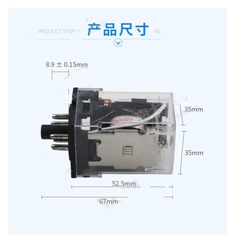 Relé electromagnético pequeño JQX-10F/2Z AC24V interruptor de 8 pines 2