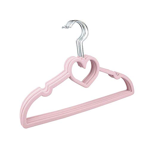 Cintre en forme de coeur antidérapant 33cm pour dressing enfant ordonné - 5