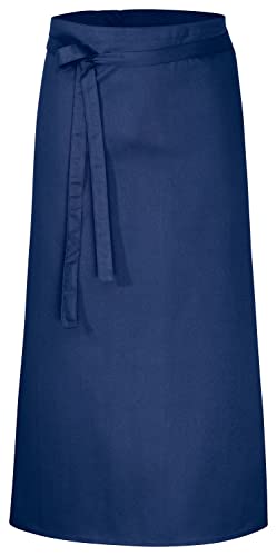 DESERMO Premium Vorbinder 100cm x 100cm (L X B) - Hochwertige Profi-Schürze für Frau und Mann - Innovative Mischung aus Baumwolle und Polyester - 220g/m² (Marineblau)