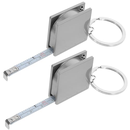 Set 2 pcs Cinta métrica metálica retráctil 1m miniatura 1
