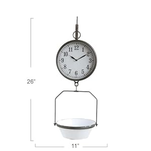   Creative-Co-Op-White-Decorative-Reproduction-Scale-Wall-Clock