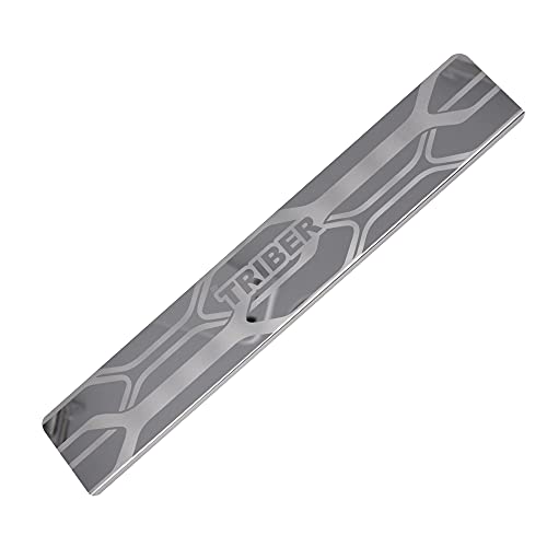 Image of GFX Car Door Sill Guard - Stainless Steel, Protects Painted Edges from Scuffs or Scratches Compatible with Triber Set of 4Pcs (After-Market) Model - 2019 Onwards