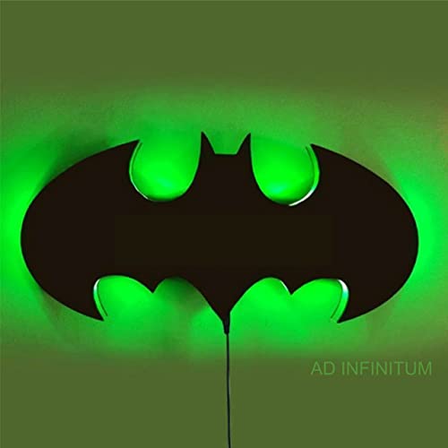 Image of AD INFINITUM 16 Colors LED Wall Lamp with Mobile App Control, Comic Lover, Bat Cave, Night Lamp, for Gift, Kids Room, Gaming Setup, Gaming Room, Man Cave. (Bat Man 16 Colors)