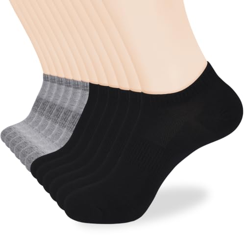 Image of Corlap Women's Ankle Socks,Thin No Show Low Cut Lightweight Athletic Socks | 6 /12Pairs White Short Low Rise Liner Non Slip Summer Socks for Running Golf Workout Yoga Pilates Loafer Flats Sneaker Shoes