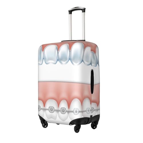 Tooth Metal Dentist Luggage Cover for Suitcase, Suitcase Cover Protector Fit 18-21 Inch Luggage Travel Accessories, S2