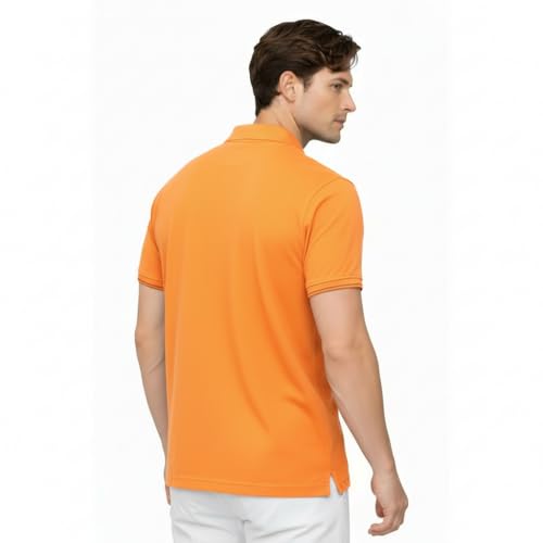 Image of Men's Premium Cotton Pique Polo T-Shirt, Classic Fit Short Sleeve Casual Summer Shirt, Soft & Breathable Fashion Polo