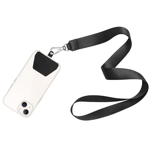 COCASES 4 Pack Phone Tether Tab, Phone Strap TPU Replacement Part for Cell Phone, Safety Lanyard Patch (TPU Black x4) - Thumbnail 6