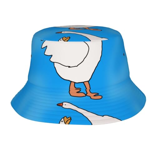 White Goose House Men's and Women's Fashionable Adult Sunshade Fisherman Hats, Bucket Hats, Summer Travel Beach Sun Hats