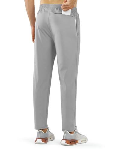 Image of NORTHYARD Men's Joggers Athletic Workout Track Pants Running Gym Training Sweatpants with Zipper Pockets Open Hem