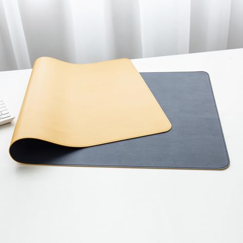 デスクマット 大型 マウスパッド オフィスデスクパッド カラー PU 600*300mm レザー パソコン デスクマット 多機能 防水 耐油 大きいマウスパッド パソコンデスクパッド 両面両色 キーボードパッド デスクカバー 柔らかい 滑らか 携帯便利（Amazon）
