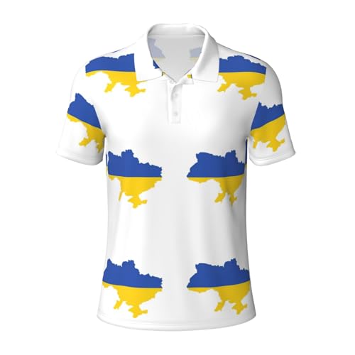 Polo Ukraine homme vêtement de sport décontracté pour l'été et le quotidien