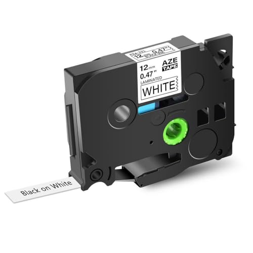 AZE-231 12mm ���x���e�[�v TZ TZe-231 �u���b�N�I���z���C�g �W�����~�l�[�g���x�� ���t�@�[�r�b�V���v�����^�[�p(1�p�b�N-���n�ɍ�)