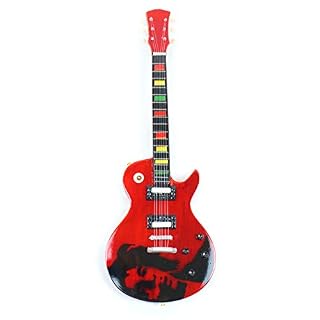 Guitare miniature – Décoration guitare – Guitar Gibson – Qualité supérieure – Rouge – 24 cm - Les Beatles, Paul McCartney, John Lennon, RIngo Starr, George Harrison
