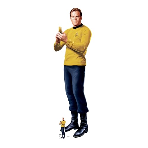 Star Cutouts SC4673 Captain Kirk Pappaufsteller H&ouml;he 179 cm &ndash; ideal f&uuml;r Star Trek Thema, Partys, Geburtstage, Sammler & Fans, Raumdekorationen & Events
