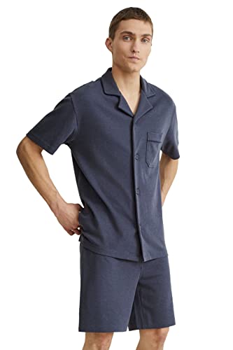 C&A Herren Shorty Set|2er Pack Regular Fit Unifarben dunkelblau XL