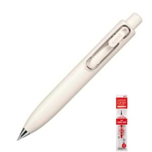 三菱鉛筆 0.5 ユニボール ワンP ヨーグルト 色の替え芯10本セット 赤 ユニボールONE05リフィル赤 【バースブックノート】 L判 メモつき
