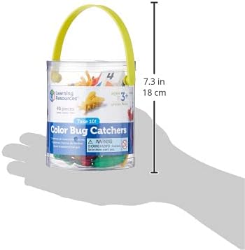Learning Resources Take 10! Color Bug Catchers, Fine Motor Skills, for 2-4 Players, Ages 3+