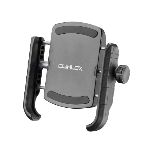 Interphone QUIKLOX Soporte móvil Moto Crab, Abrazadera Universal de 3,5' a 7,5', Porta móvil Compatible con Fundas y Soportes QUIKLOX, Soporte teléfono Moto Que se Fija y Quita rápidamente