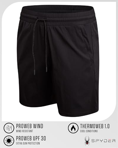 Spyder Mens Athletic Shorts - Quick Dry 8'' Inseam Workout Gym Shorts for Men with Zip Pockets and Drawstring (Sizes: S-XL)3