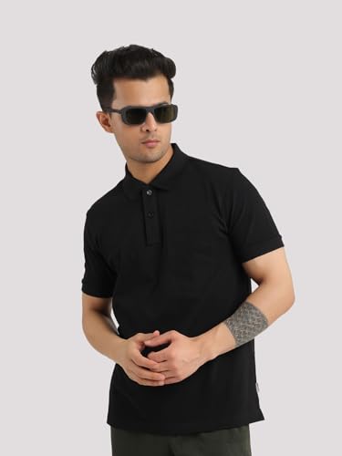 Image of Rupa Bumchums Men Super Combed Cotton Solid Half Sleeve Club Collar Polo Regular Fit T-Shirt with Chest Pocket
