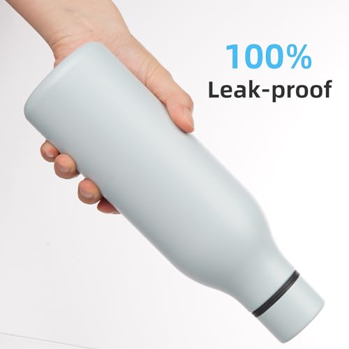 Image of Konokyo 18 oz Insulated Stainless Steel Metal Water Bottle with Strap | BPA-free, leak-proof, dishwasher-safe reusable bottle with strap for gym, school, hiking, outdoor travel & hydration