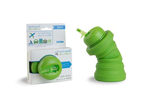 Tesh.tesh Portable Bidet- Collapsable Easy to Store- 600 ml Capacity Travel Wash- Easy to use Bidet Sprayer for toilet