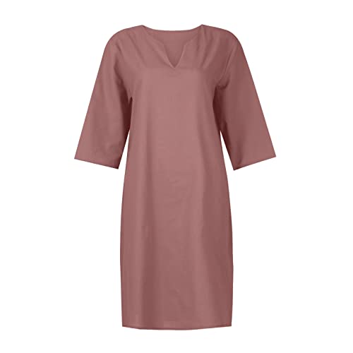 OIOLOYJM Plus Size Summer Dresses for Women 2025 Plus Size Dresses for Curvy Women 3/4 Sleeve Casual Boho Kaftan Dresses
