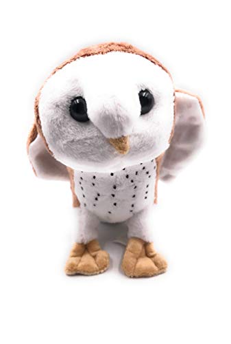 Onwomania Juguete de Peluche Tela de Peluche Animal búho Lechuza Blanca 17 cm Cover